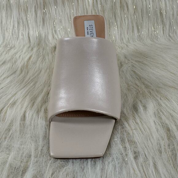 NEW Steven New York Womens Jorry Wedge Slide Sandal Square Toe Vegan Leather 6.5 - Picture 2 of 10